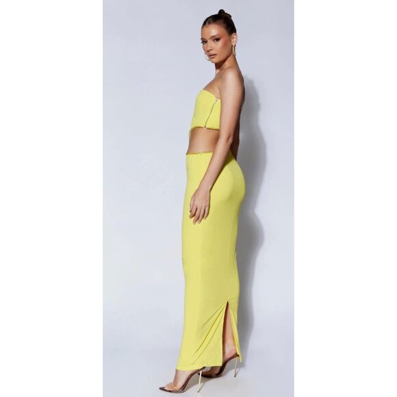 NWT Meshki Yellow Cut Out Dress - Picture 2 of 11